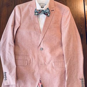 Rose Chambray Linen Blend Suit